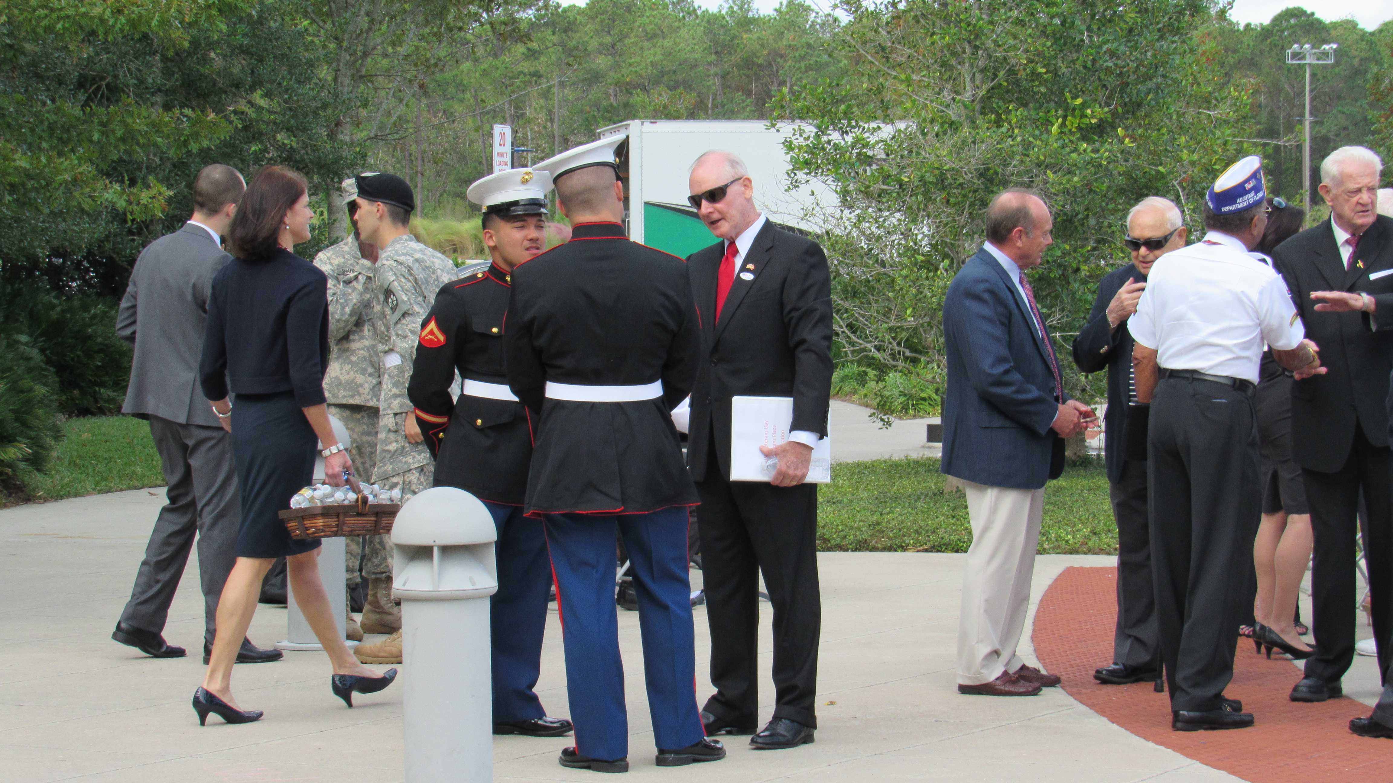 Services members honored with Veterans Plaza dedication