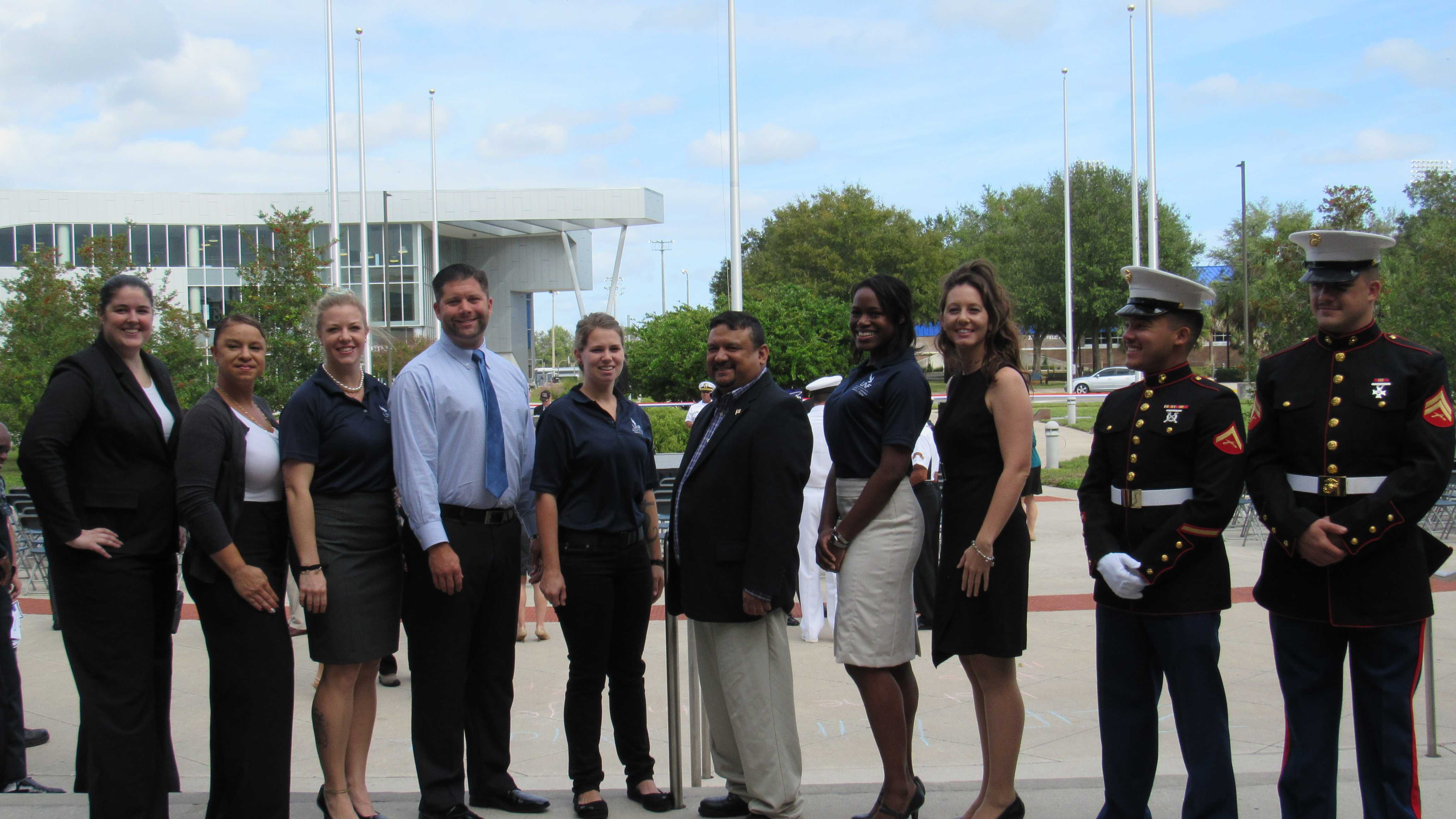 Services members honored with Veterans Plaza dedication