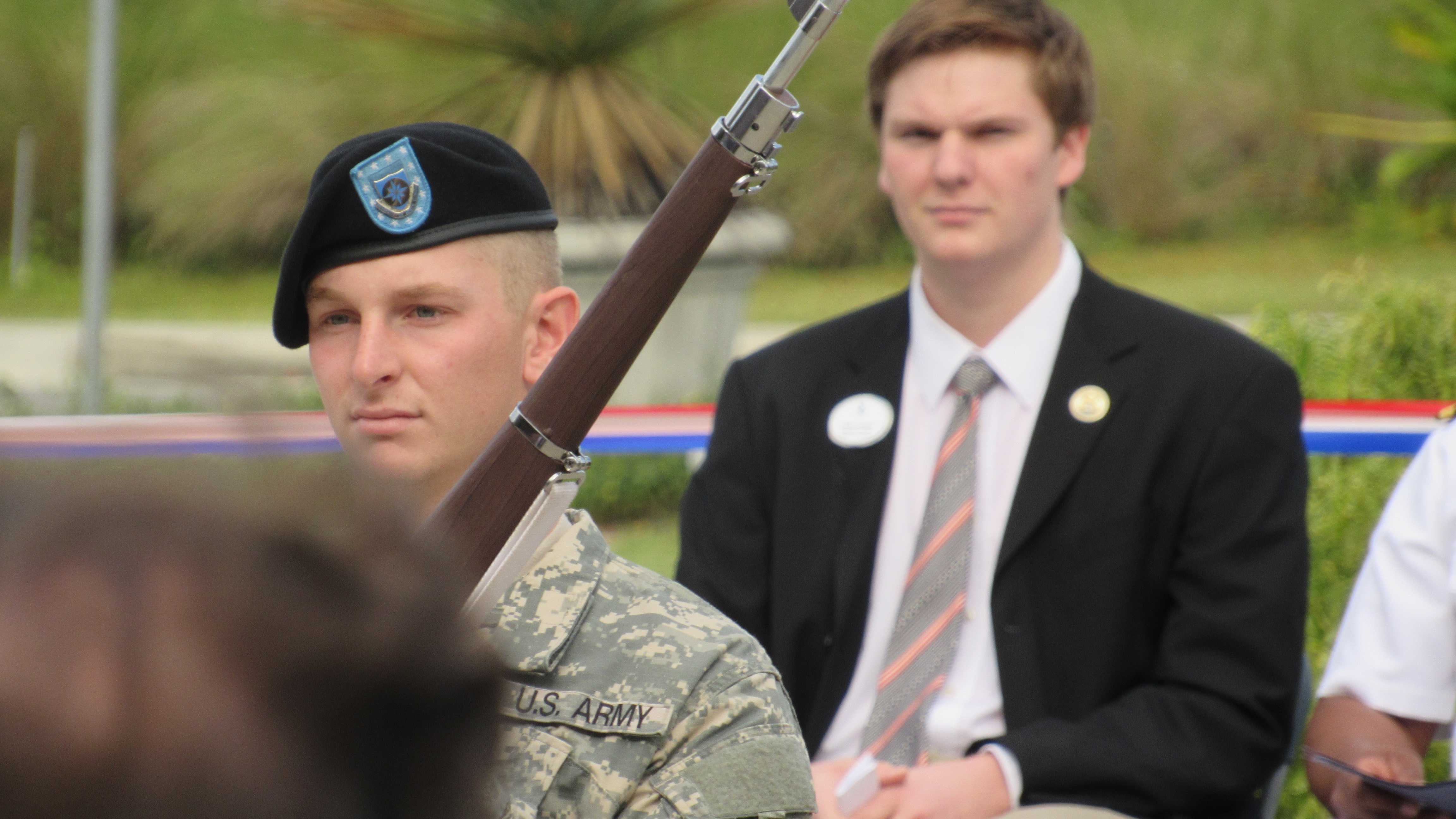 Services members honored with Veterans Plaza dedication