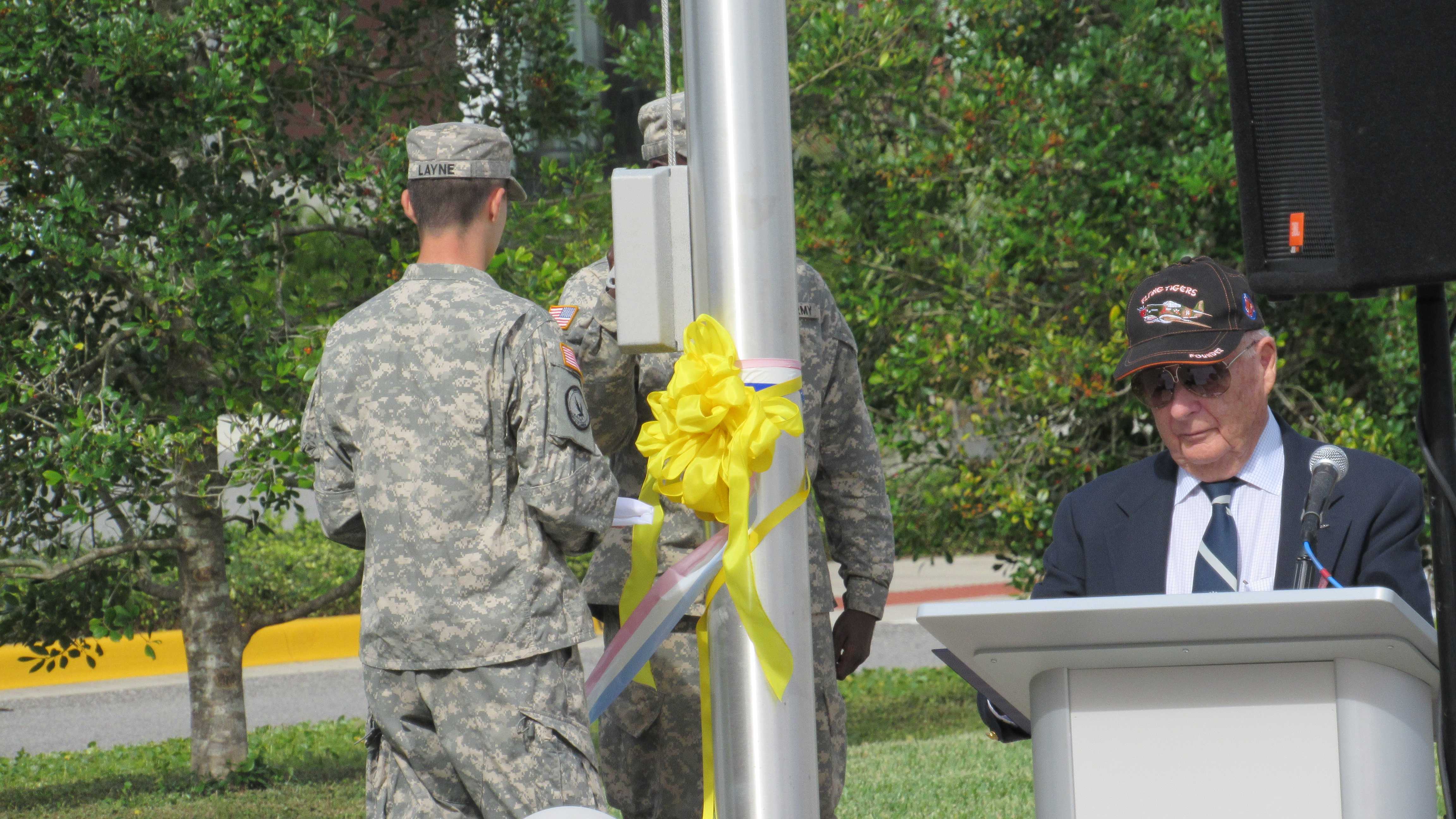 Services members honored with Veterans Plaza dedication