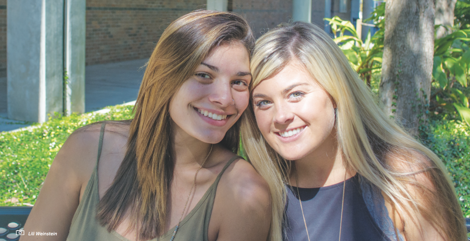 Jillian Kirn is a sociology freshman and Taylor McNeff is a multimedia journalism freshman. Photo by Lili Weinstein