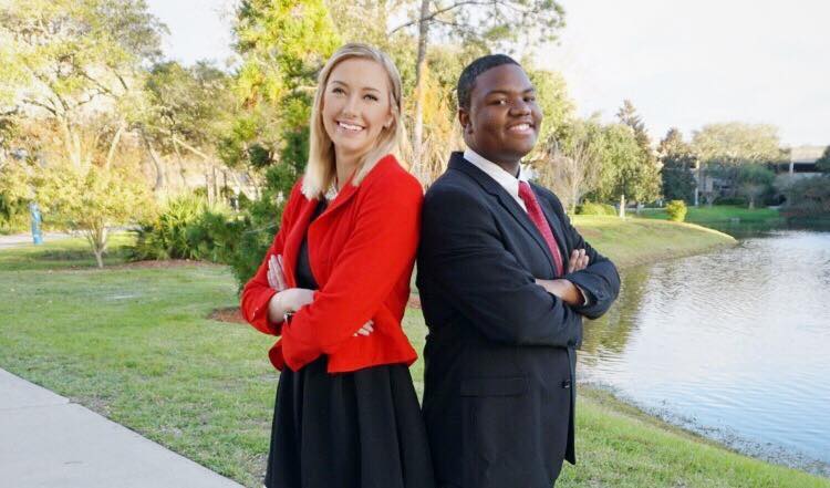 Mims, left, and Tajmaus Johnson of the Red Party.Photo courtesy the Red Party Facebook