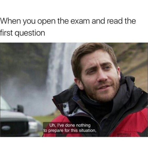 final exam week meme