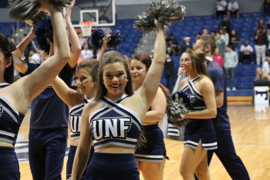 Karlee Gibas of the UNF Cheer Team. Photo by Nicole Sutton