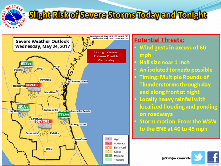 Heavy rains are expected through the night. Photo courtesy National Weather Service