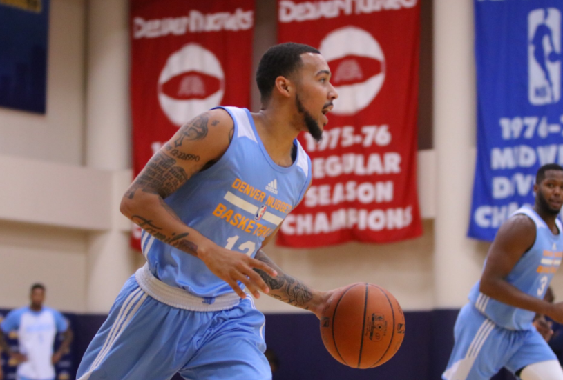 Moore takes the ball up the court. Photo courtesy of the Denver Nuggets