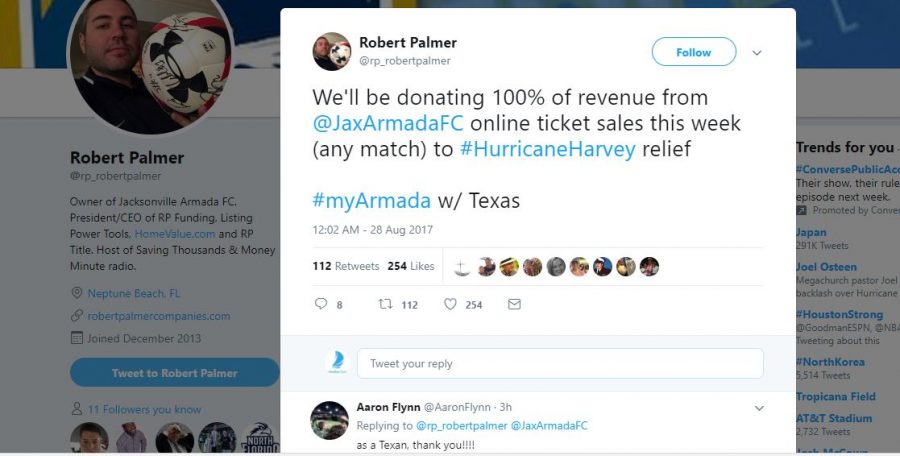 Buying Armada FC tickets this week will help send relief to Texas. Photo courtesy of Robert Palmer 