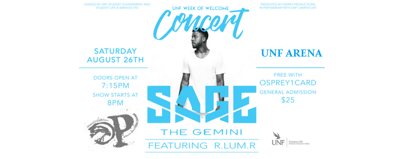 Sage the Gemini concert relocated due to weather