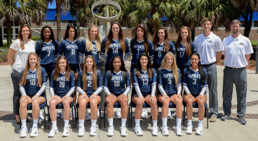 The UNF volleyball team. Photo courtesy of UNF Athletics.