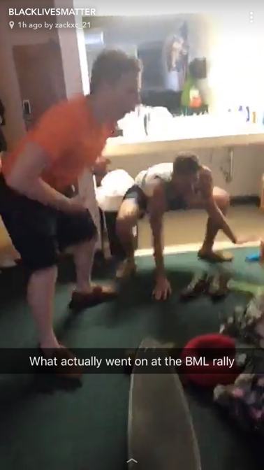 The caption to the video uploaded on snapchat read "BML rally." Photo courtesy Madisen Smith