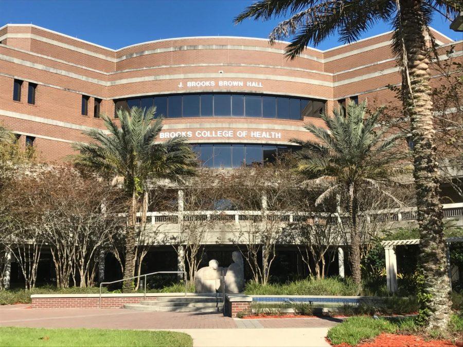 The College of Health is located inside J. Brooks Brown Hall.