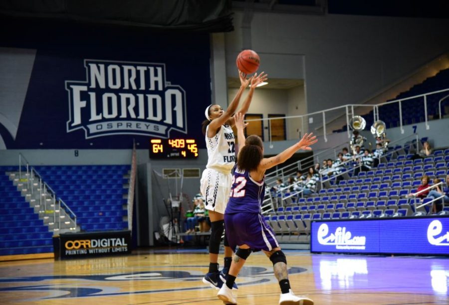 UNF Ospreys beat their across town foe Edward Waters College on the second day of the UNF Holiday Classic. Photo by Joslyn Simmons 