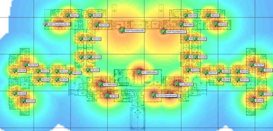 Fountains hot spot map. UNF.