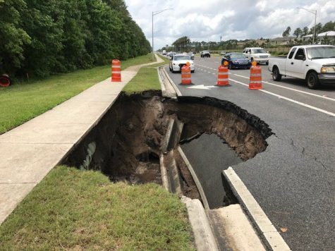 Local Traffic Update Road Collapse On Beach Blvd Near