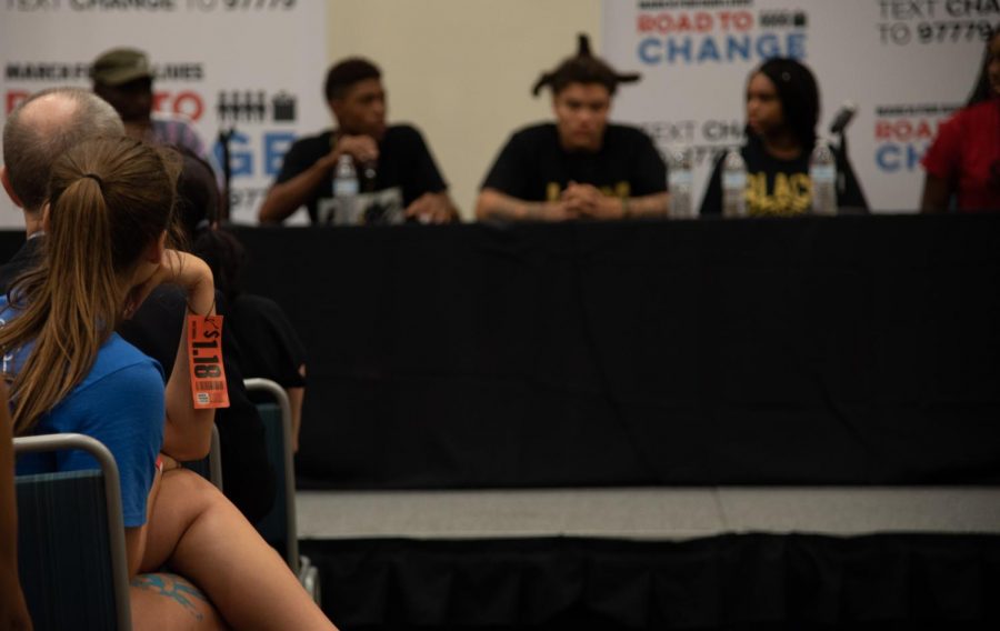 Another attendee wearing the NRA price tag.