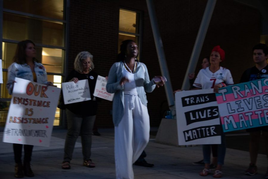 An activist from Miami came to talk at the vigil held after the March For Our Lives town hall.