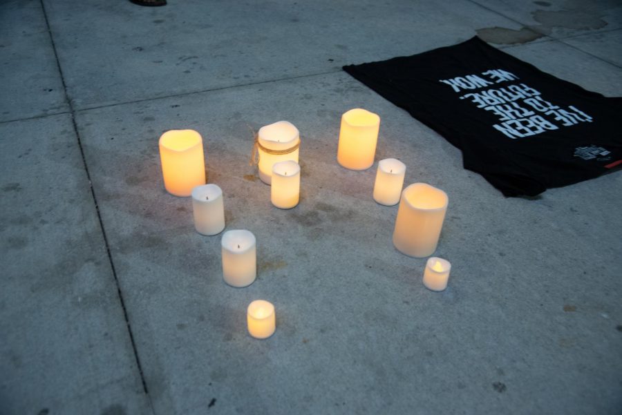 Candles in memory of all who have lost their lives to gun violence