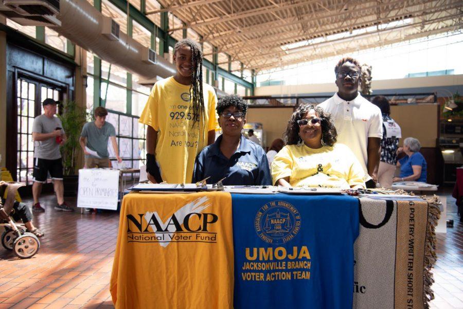the Jacksonville branch of the NAACP and the Jacksonville branch of the NAACP Youth Council set up at the Road to Change: Jax rally.