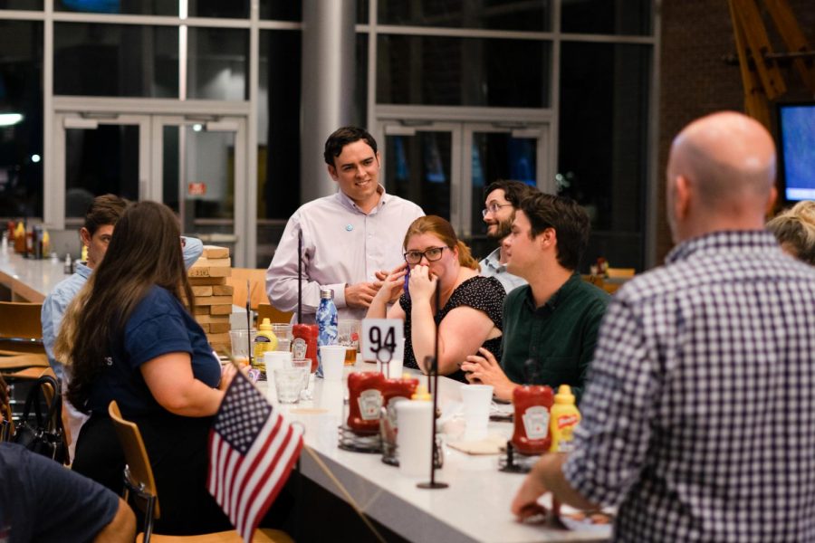 Attendees at the primary election watch party.
