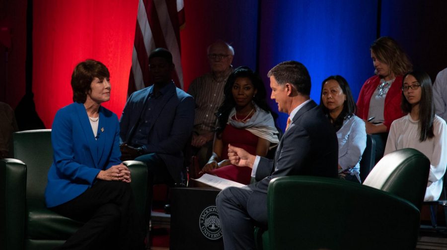 Gwen Graham answers questions during the Town Hall Forum.