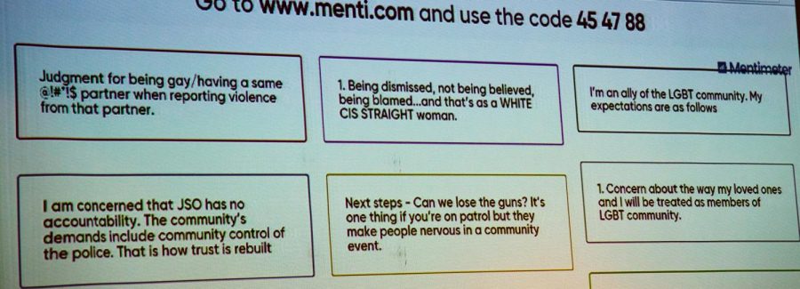 Anonymous question (or statements) that were asked by the audience. 