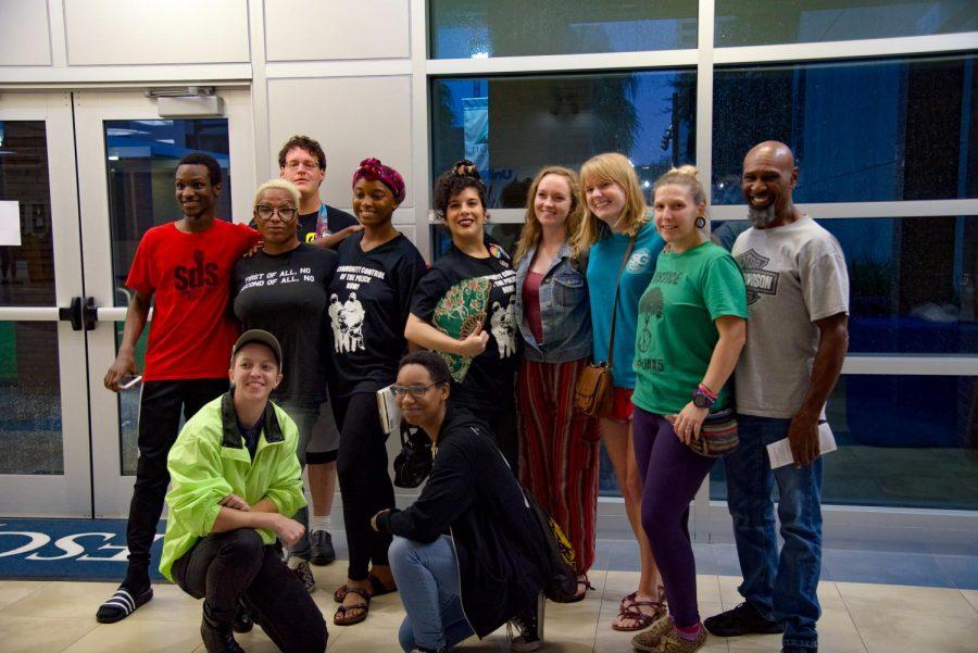 Supporters of LGBT rights posing for picture after leaving the JSO/LGBT Liaison conference. 