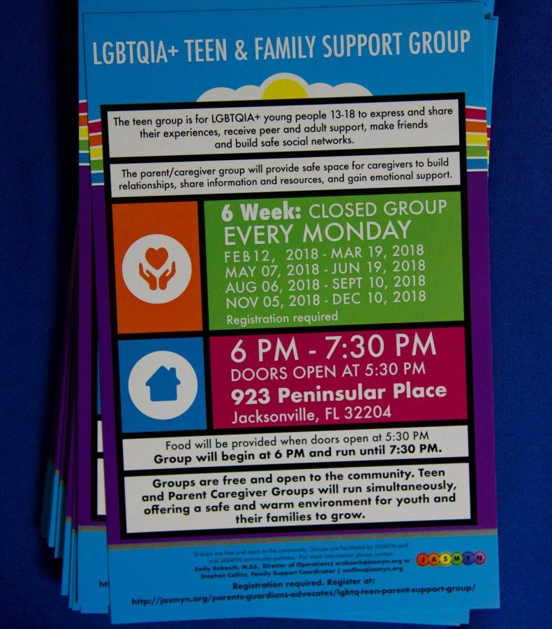 JASMYN flyer for information on LGBT support groups.