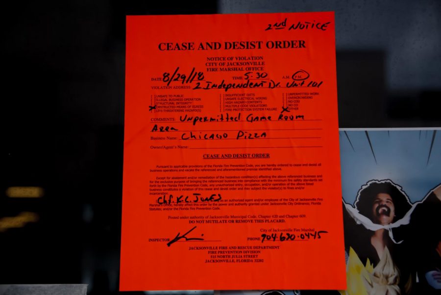 Cease and Desist order for Chicago Pizza
