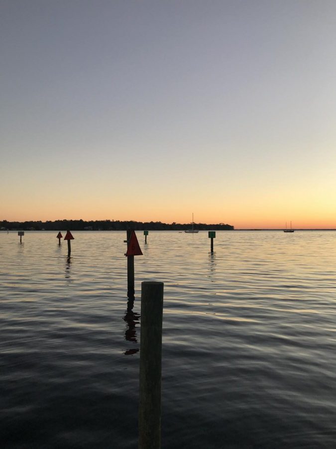 The St. Johns River at sunset.