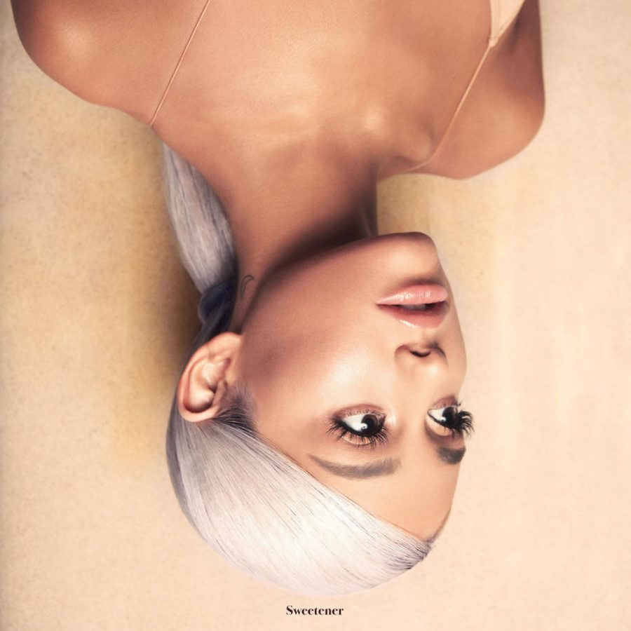 Ariana Grande on "Sweetener" cover.