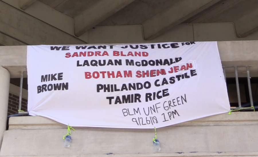 UNF SDS drops banner recognizing victims of police brutality