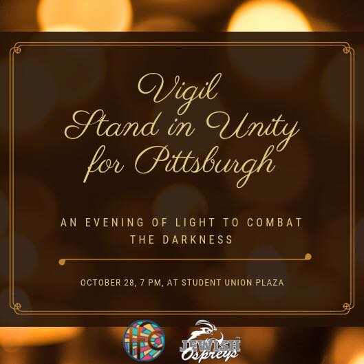 Vigil to be held at UNF following synagogue shooting in Pittsburgh
