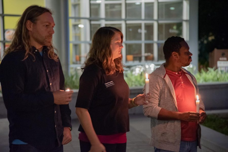 Speakers at vigil.