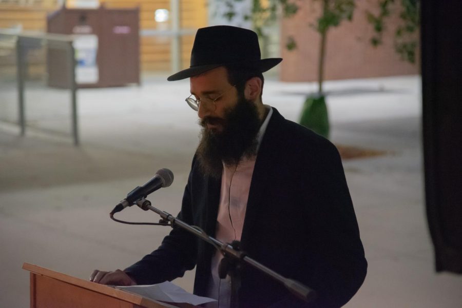 Speaker at the vigil.