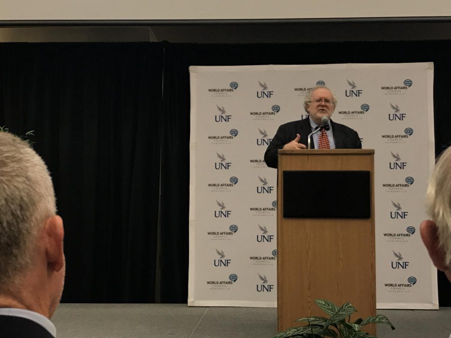 UNF hosted a lecture on Americas role in the changing world. photo by Jessica May.