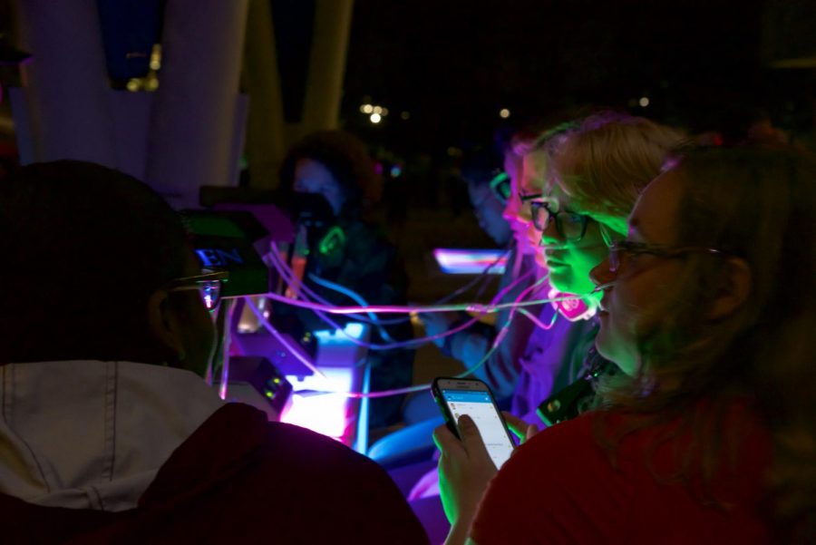 Students enjoying flavored oxygen 