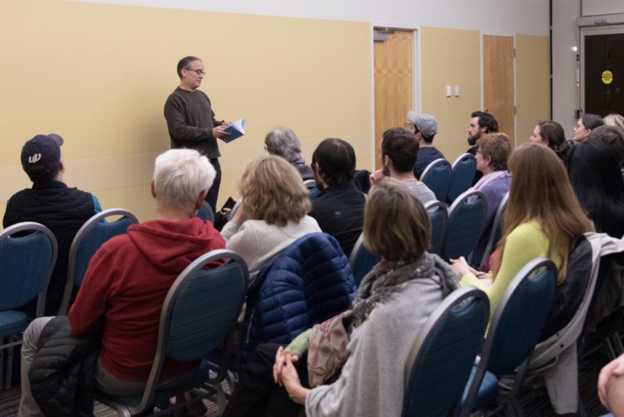 Michael Wiley, a contributor to the anthology and associate professor of English at UNF, spoke and read his section of the collection.