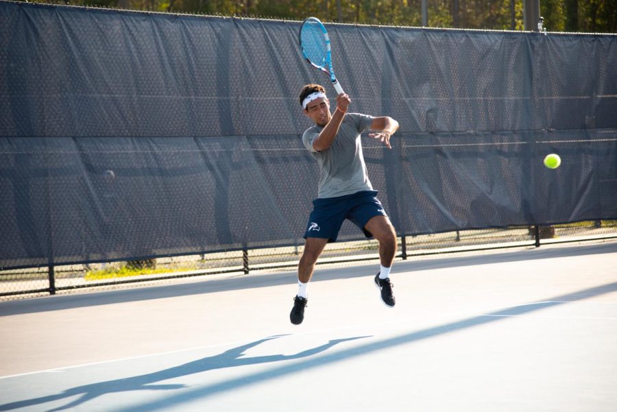The mens tennis team finished with an 8-2 record this season