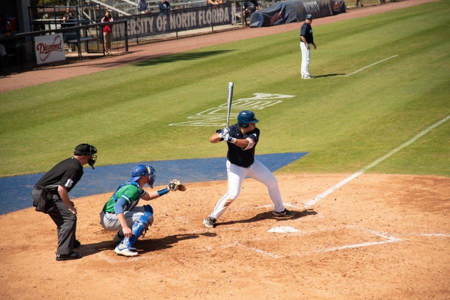 Junior David Maberry prepares for the pitch