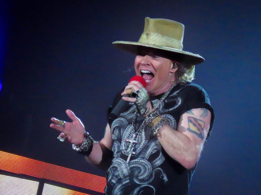 Leads singer Axl Rose is known for his distinct raspy voice when performing. 
