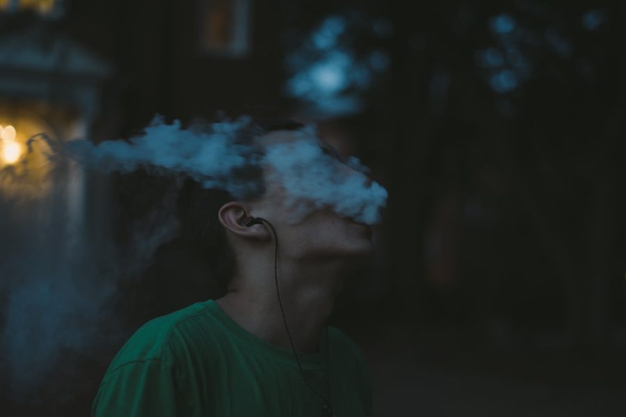 Picture of young adult vaping