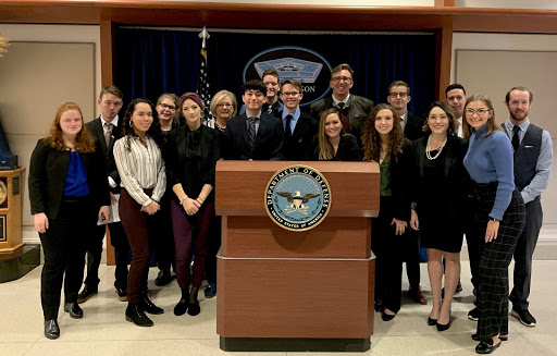 The class during their visit to the Pentagon.