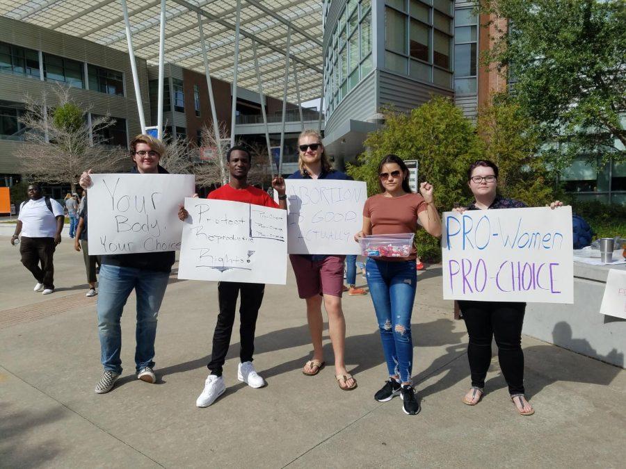 UNF SDS comes out to the Abortion Awareness Project on February 11, 2020. Photo credit Courtney Green.