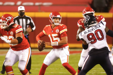 Patrick Mahomes keeps his super bowl MVP mentality as he had another strong performance in the first game of the season. (AP Photo/Charlie Riedel)