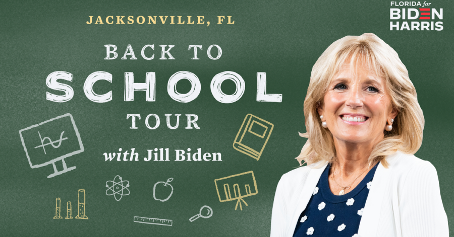 Jill Biden takes part in virtual education panel here in Jacksonville