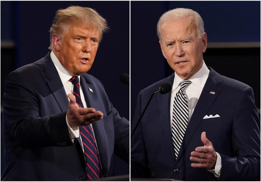FILE+-+This+combination+of+Sept.+29%2C+2020%2C+file+photos+shows+President+Donald+Trump%2C+left%2C+and+former+Vice+President+Joe+Biden+during+the+first+presidential+debate+at+Case+Western+University+and+Cleveland+Clinic%2C+in+Cleveland%2C+Ohio.+Amid+the+tumult+of+the+2020+presidential+campaign%2C+one+dynamic+has+remained+constant%3A+The+Nov.+3+election+offers+voters+a+choice+between+substantially+different+policy+paths.+%28AP+Photo%2FPatrick+Semansky%2C+File%29