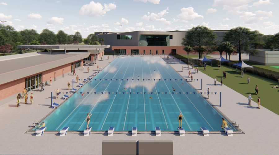 This mockup of the new aquatic complex looks to improve UNF's swimming program as it's set to be completed sometime this summer