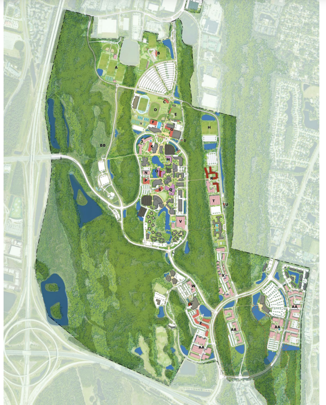 Screenshot of the Master Plan Grand map, courtesy of UNF