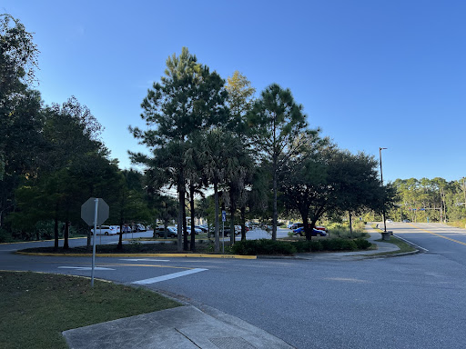Parking lot in front of John M. Golden Environmental Pavilion.