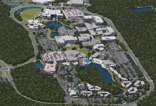 UNF’s core campus, screenshot taken from the official UNF digital map.